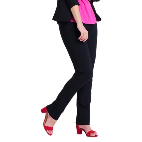 Betabrand Straight Leg 7 Pocket Dress Pants Yoga Pants Black Size Medium Petite - Picture 2 of 8